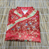 Red with Light Gold Accents Short Sleeve Daisy Brocade Outfit