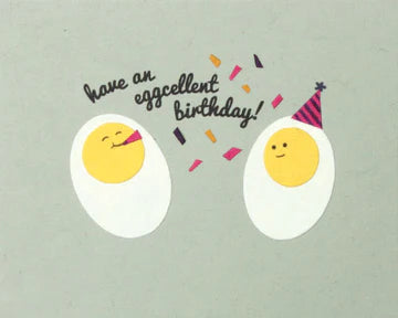 "eggcellent birthday" card from good paper