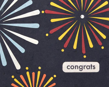 Good Paper's "congrats fireworks" card