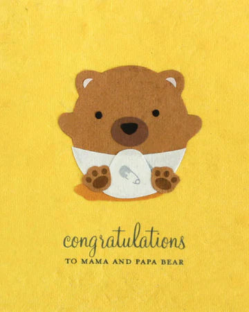 Handcrafted Cards: Baby Bear Congrats