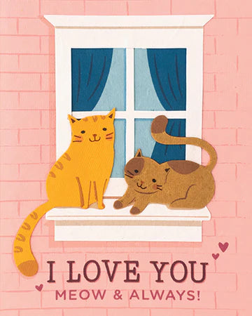 Good paper's "meow and always" card