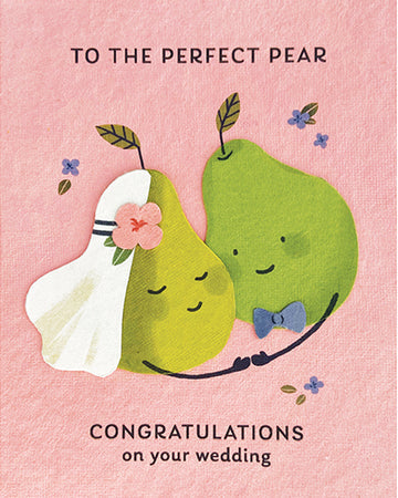 "Perfect Pear Wedding" card