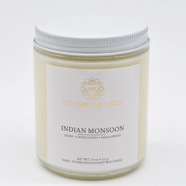 Indian Monsoon Scented Candle in a jar