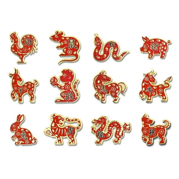 Lunar Zodiac Enamel Pins