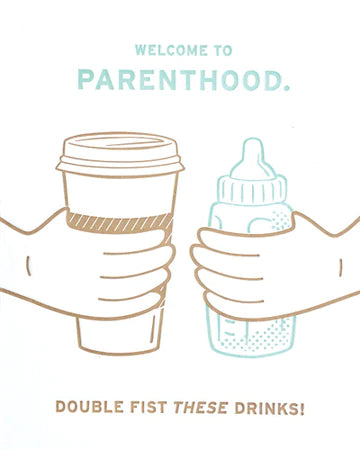Good Paper's "Double Fist Parenthood" card