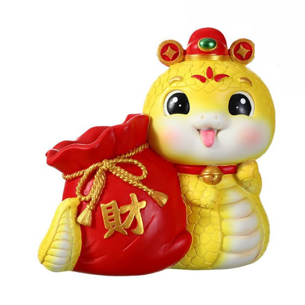 Year of the Snake Figurine with Money Bag