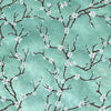 Handmade Nepal silkscreen paper: Peach Blossoms in blue