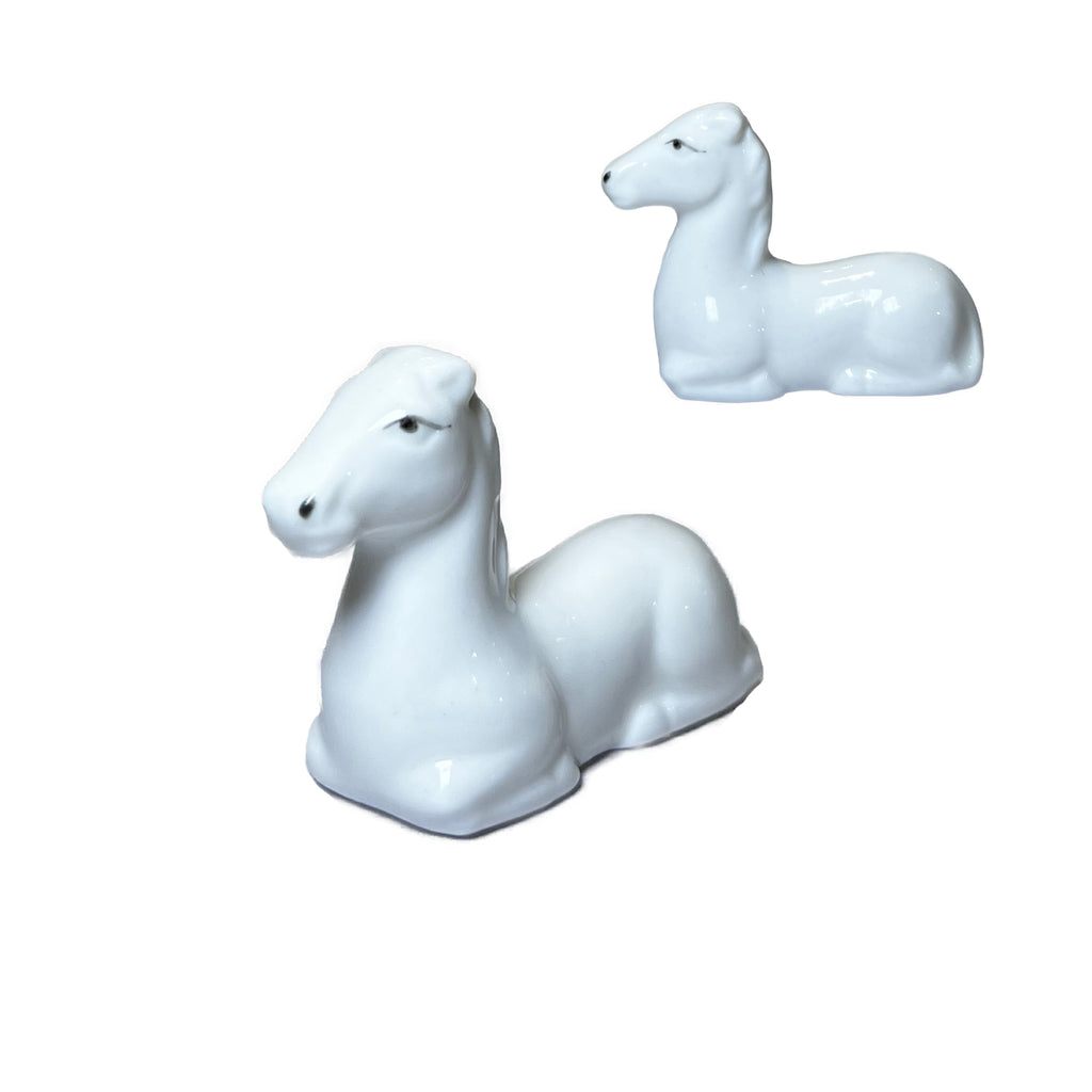 Ceramic Horse Chopstick Rest - White