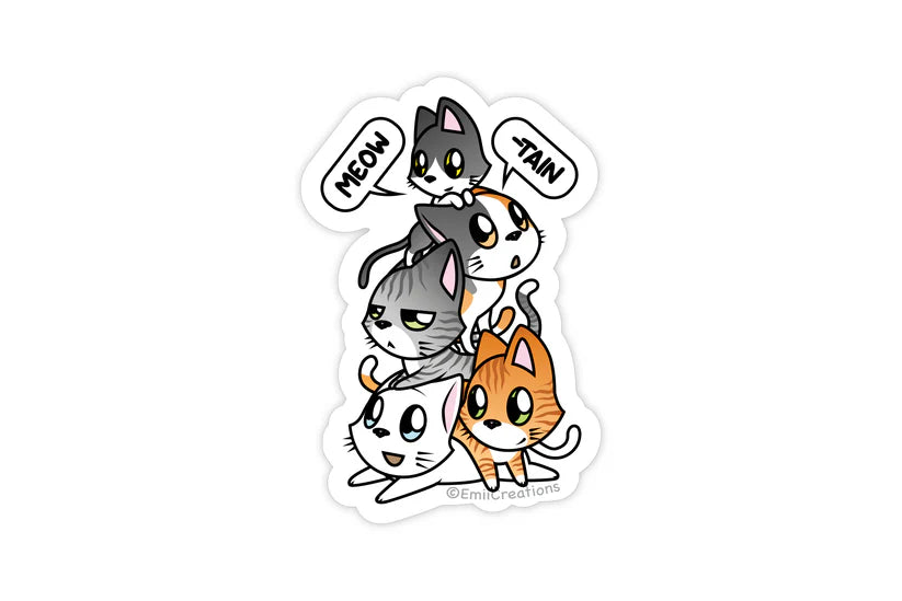 Cat Meowtain Sticker