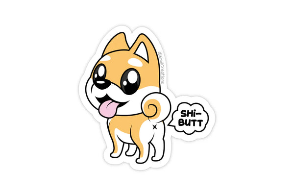 Shi butt sticker