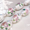 Oval Cloisonne Necklace with Lotus Design (Various Colors)