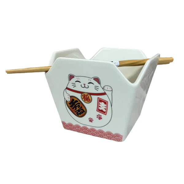 Takeout Box Serving Bowl-Lucky Cat