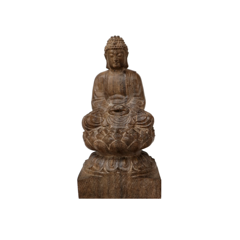 Buddha Sitting on Lotus - Agarwood