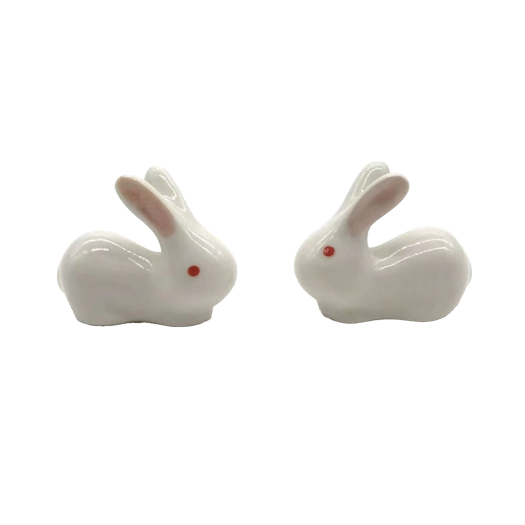 Ceramic White Rabbit Chopstick Rest