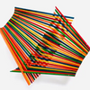 Folding basket made with 30 chopstics, rainbow color