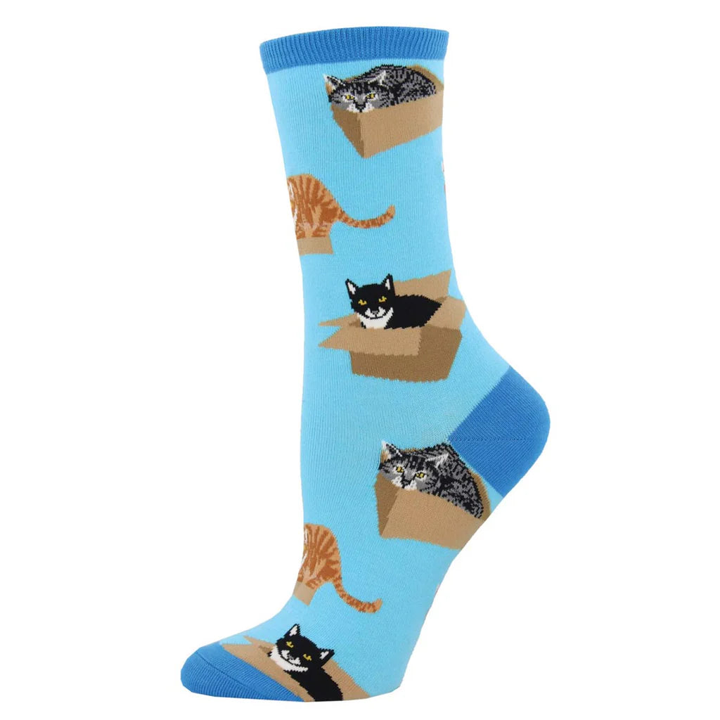 Cat in a Box Novelty Socks