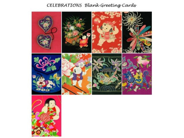 Textile Gems Blank Greeting Cards - Celebration Collection