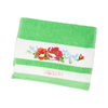 Green floral pattern towel