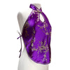 Brocade Halter Top - Purple Plum Blossom