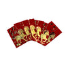 Red envelopes with gold horse design on a white background