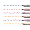 Tutti Fruitti Scented Gel Pens - Set of 6 color samples. A squiggly line is drawn using each pen.