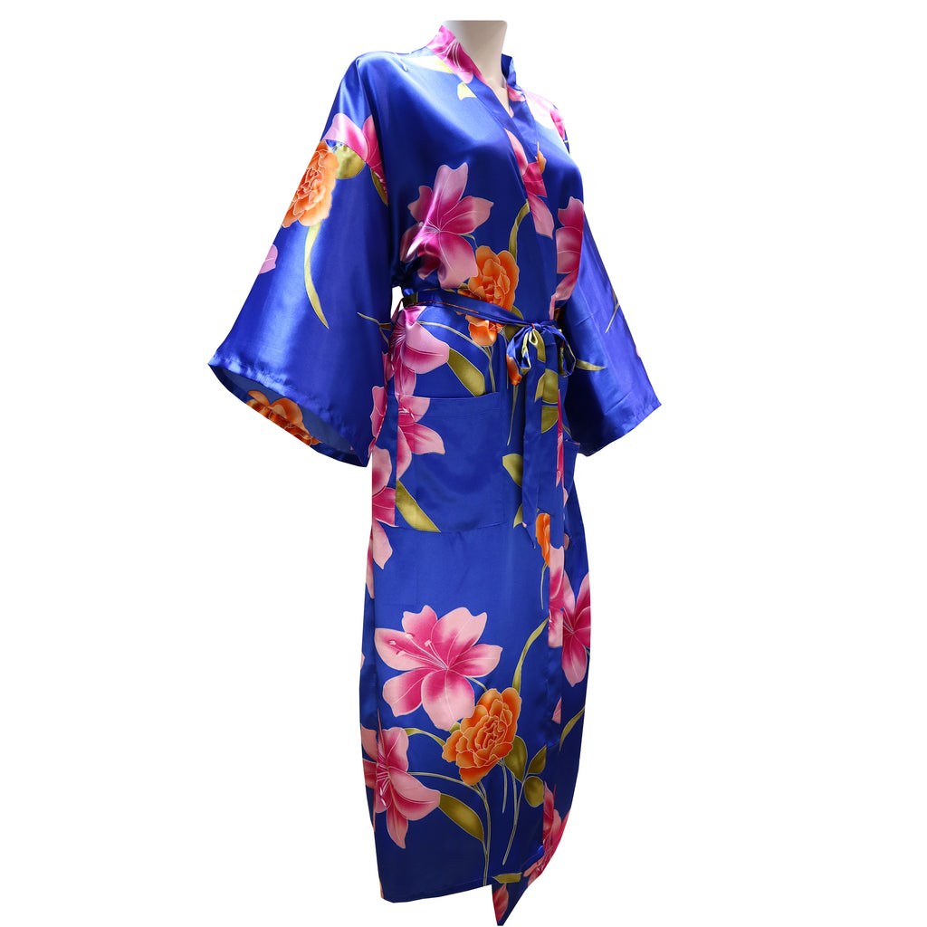 Ankle-Length Robe Lily Print