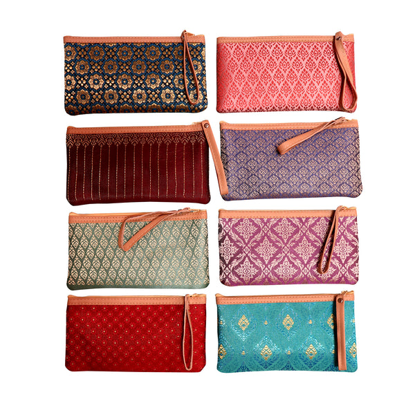 Zipper pouches in various colors and designs