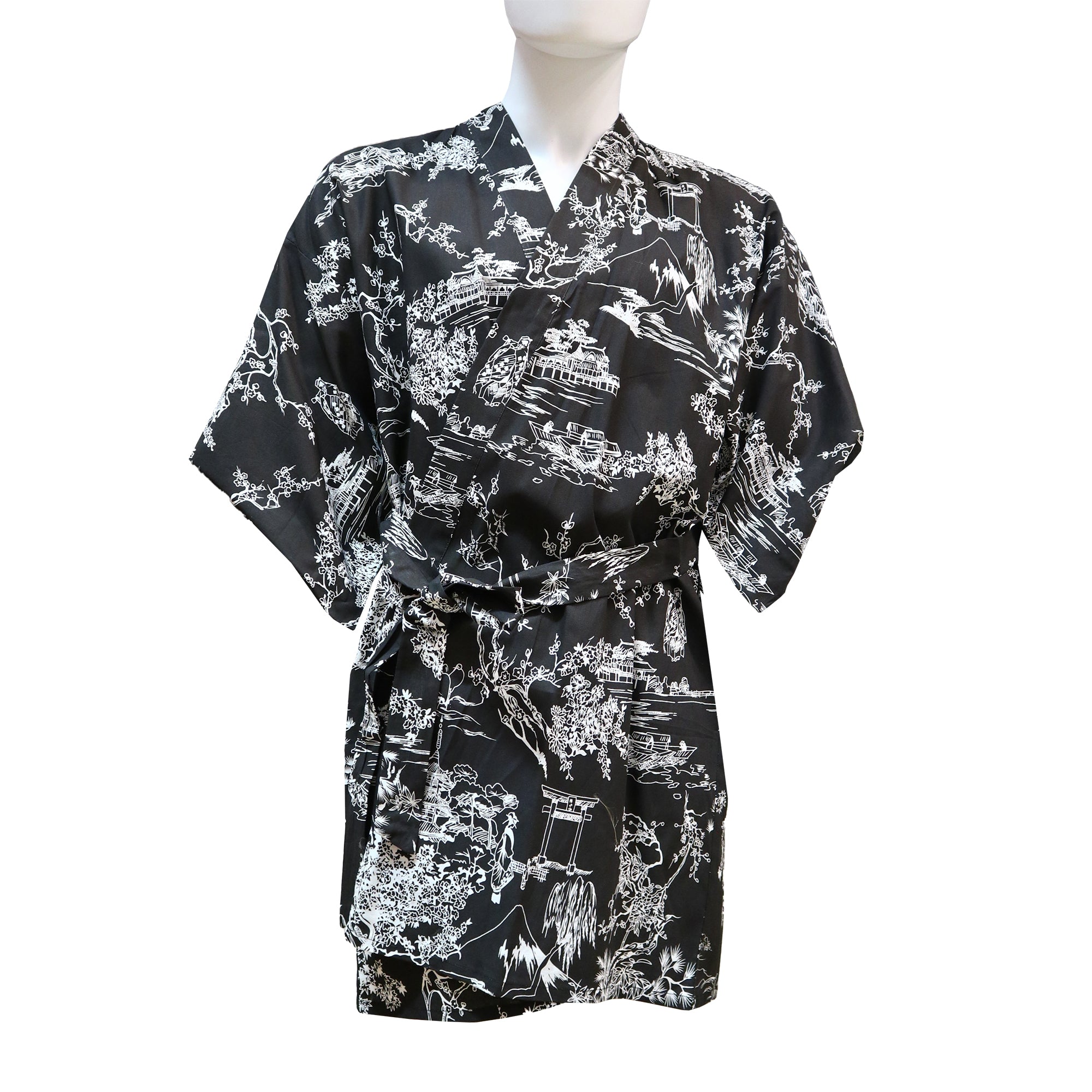 kimono dressing gown short Ledamon Women's 100% Silk Kimono Short Robe (Black) at Amazon Women's Clothing store