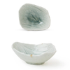Marble-textured bowl and lid on a white background