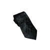 Black patterned tie on a white background