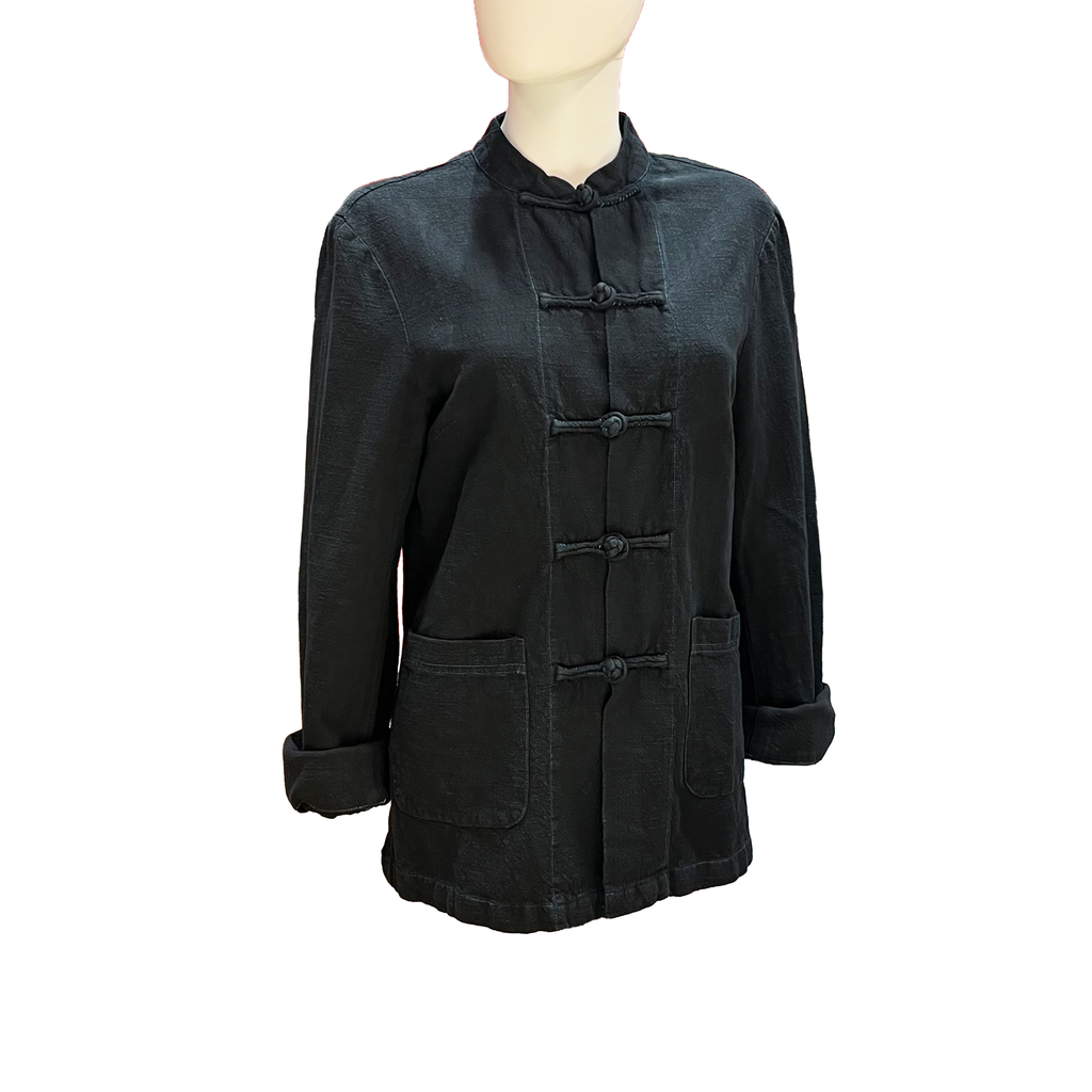 Long-Sleeve Onyx Denim Tang Shirt