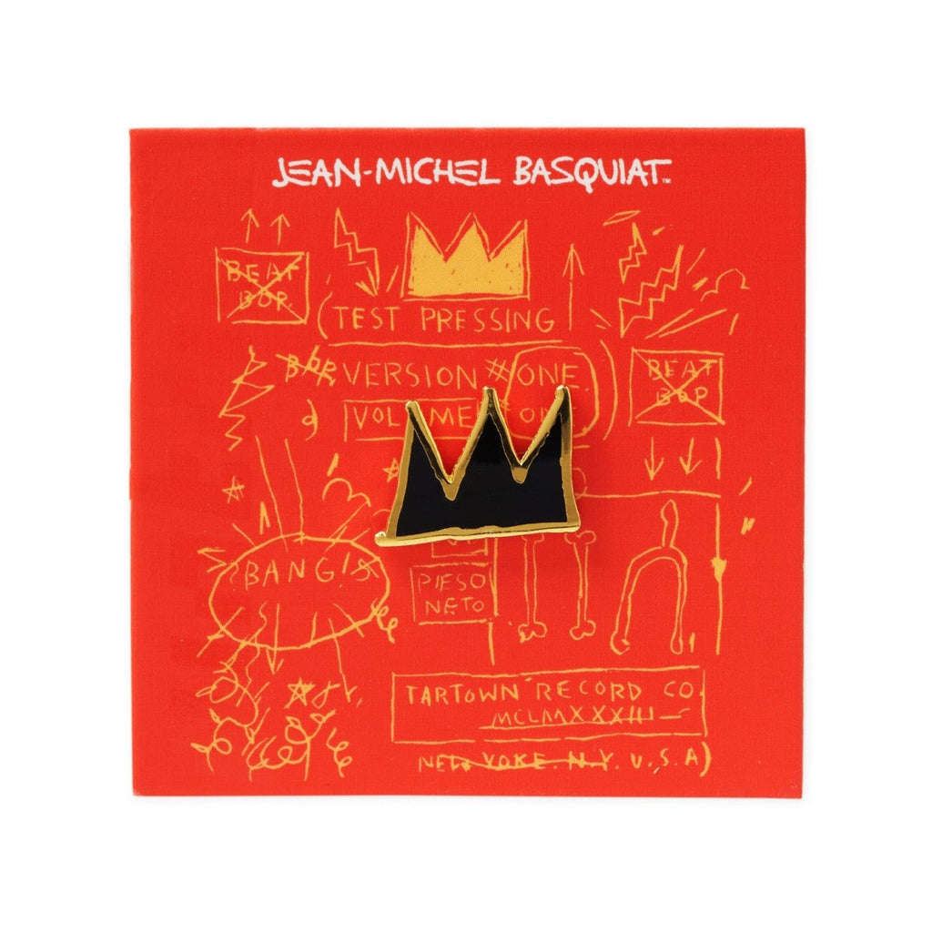Jean-Michel Basquiat - Black and Gold Crown Pin