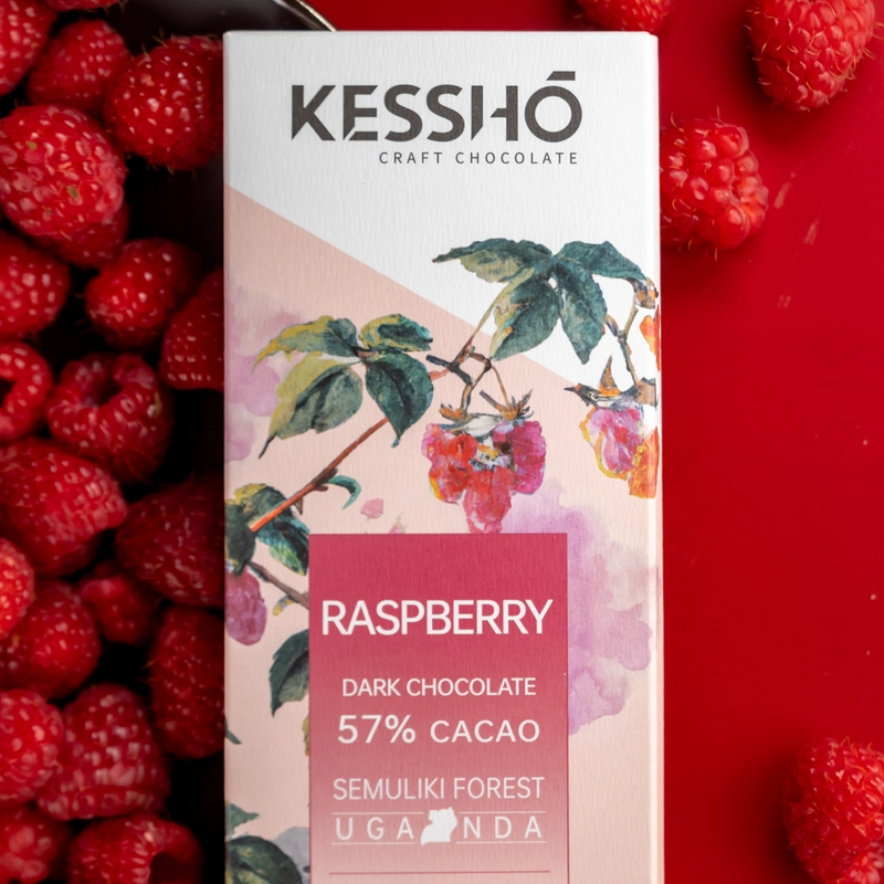 KESSHŌ Raspberry 57% Dark Chocolate Bar