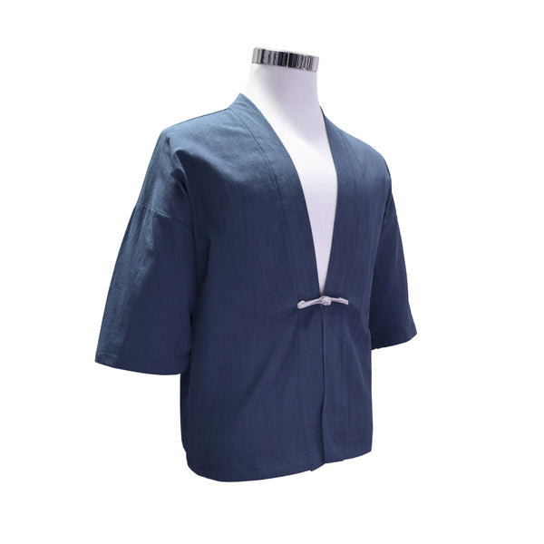 Kimono Shirt w/ Single Pankou Button - Navy