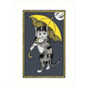 Cat with Umbrella Greeting Card