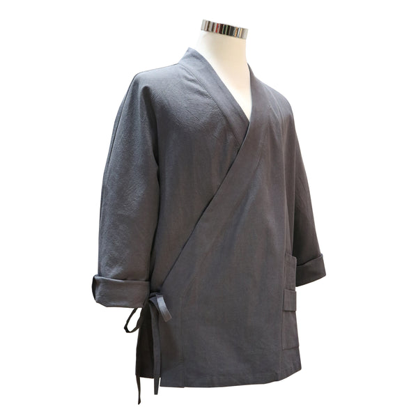Long Sleeve Kimono Shirt - Slate