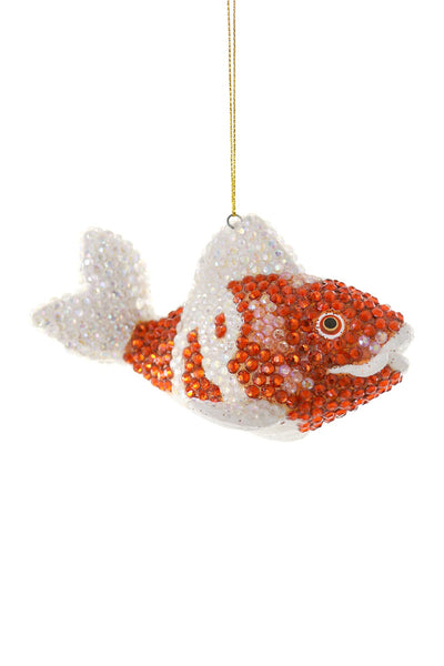 Jeweled koi fish ornament