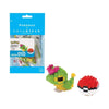 Nanoblock - Pokemon Caterpie & Poke Ball with pieces in bag and sample constructed