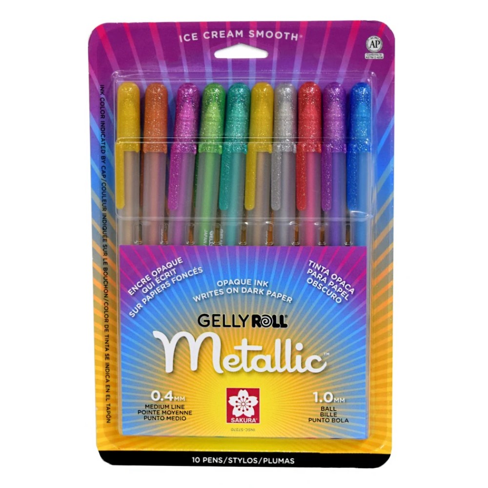 Sakura Gelly Roll Metallic Colors- Pack of 10