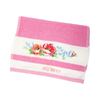 Pink floral pattern towel