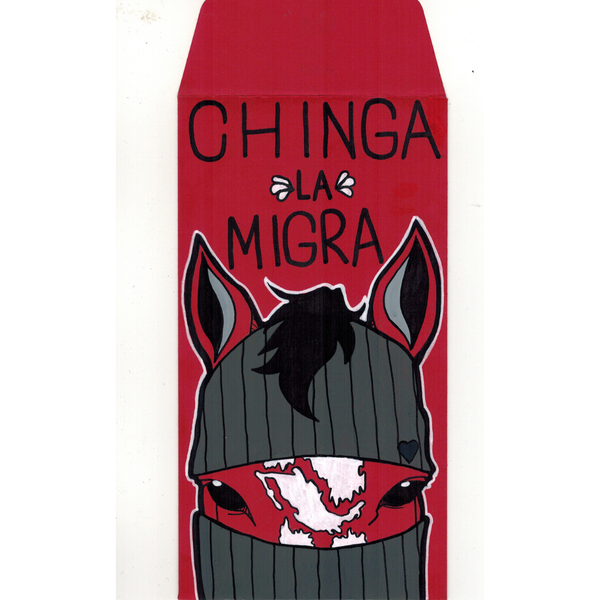 Red envelope with horse illustration