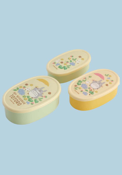 My Neighbor Totoro Food Container 3 piece set- flower field