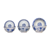 Blue Lotus & Vine Pattern - Blue Rim Bowl