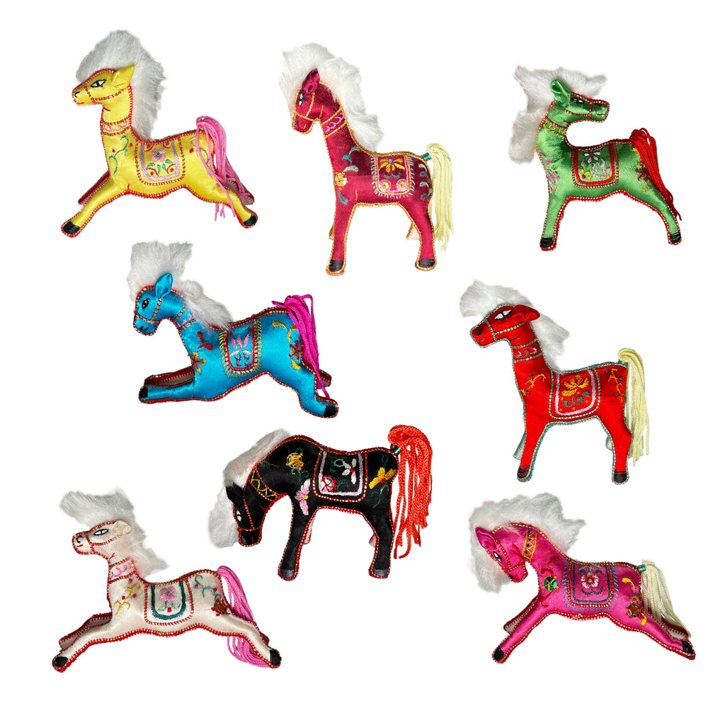 Small Satin Embroidered Horse (4 Inches)