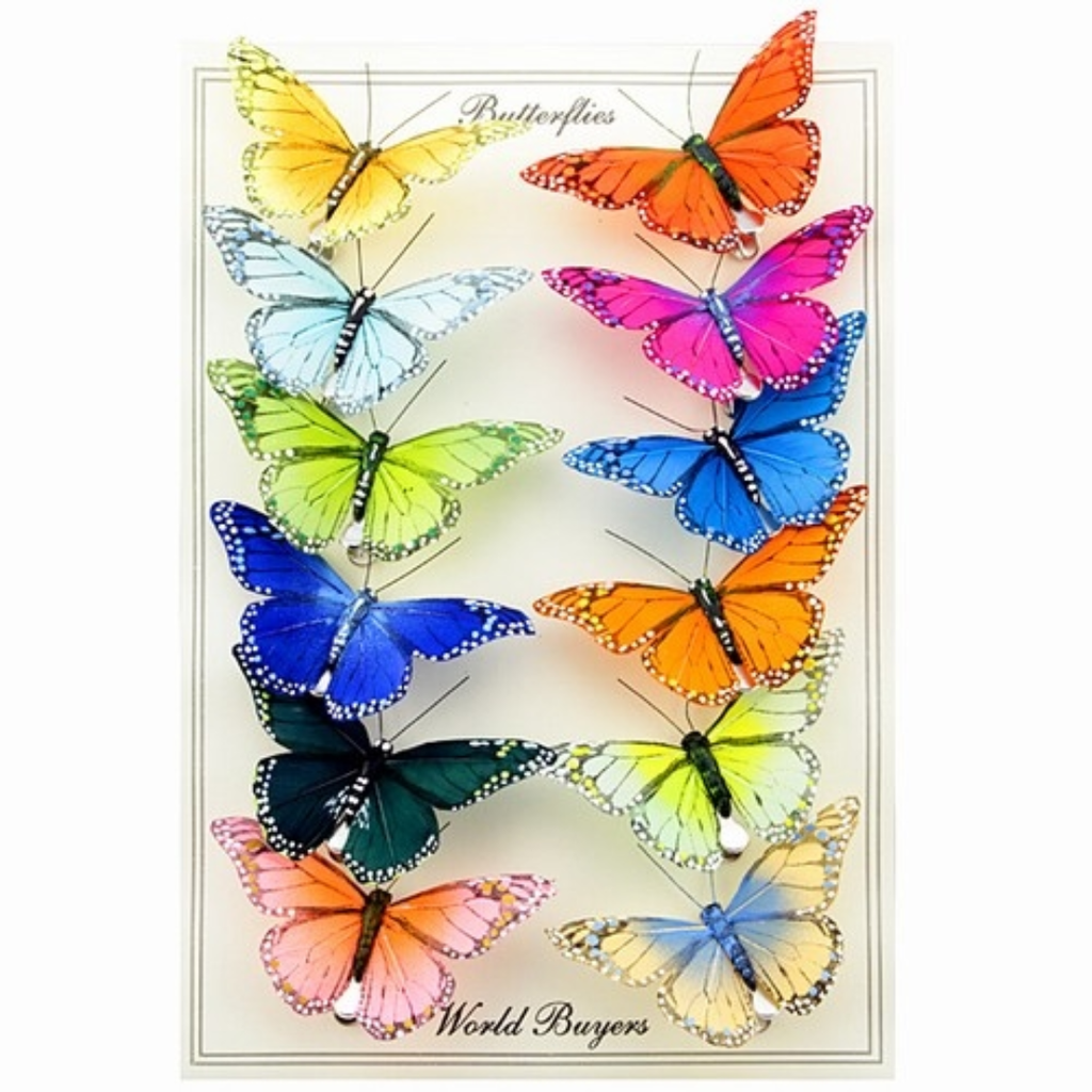 Multi-Color Monarch Butterfly Garland - Clip