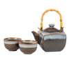 Reactive Glaze Tea Set-Olive Green