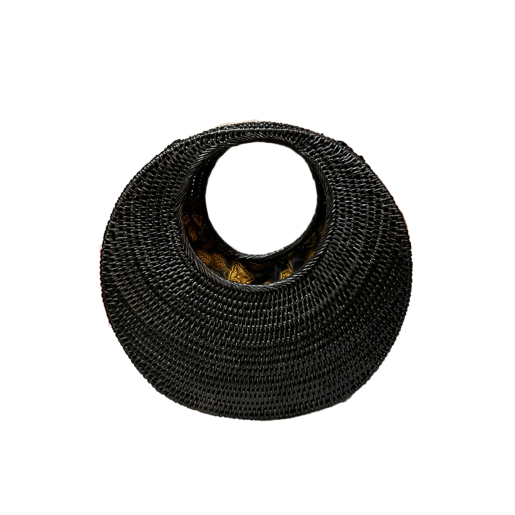 Ata Vine Moon Handbag - Black