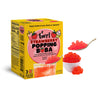Strawberry Popping Boba packaging with a cup filled with pink boba pearls on a white background