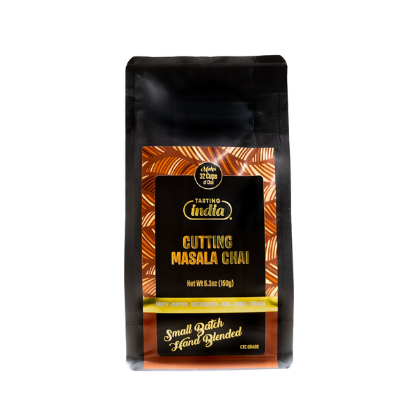 Tasting India Cutting Masala Chai packaging on a white background