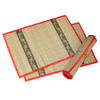 Red edge woven placemats